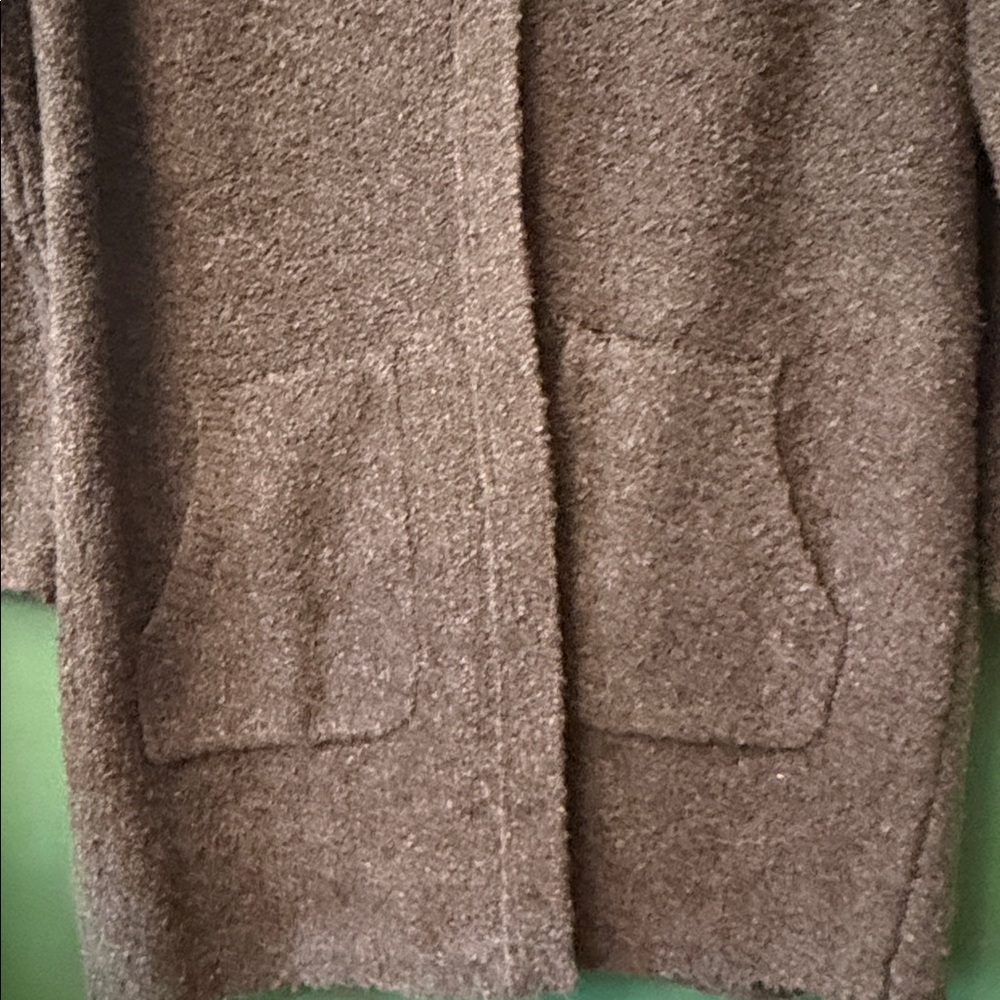 J. Jill Grey Womens MP Duster Cardigan Pockets Boucle Layer Winter - Picture 5 of 7
